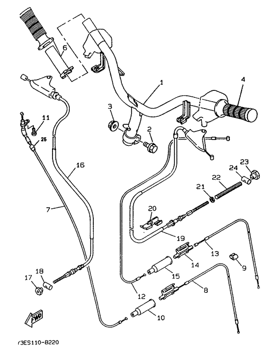 Steering handle & cable