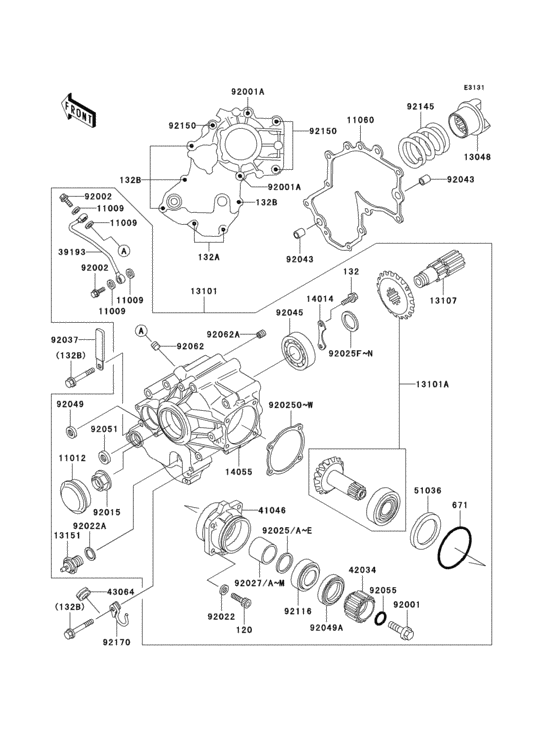 Front bevel gear(1/2)