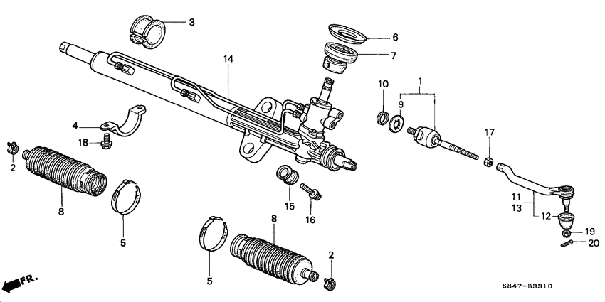 Power steering gear box