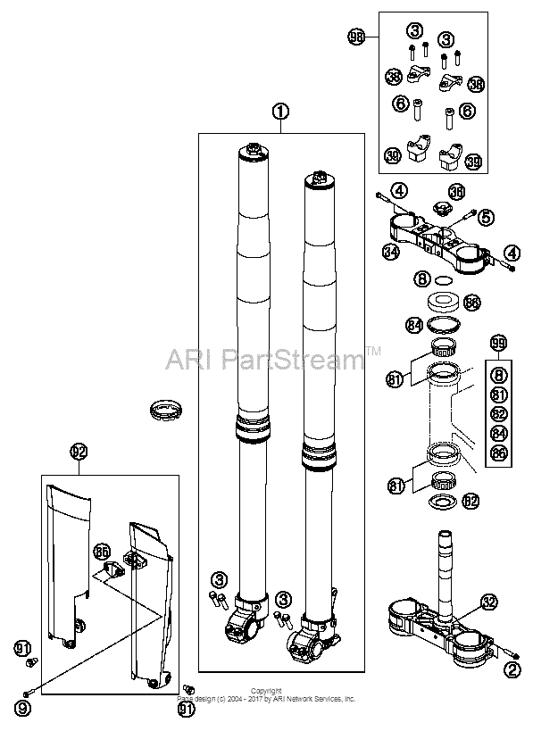 Front Fork, Triple Clamp