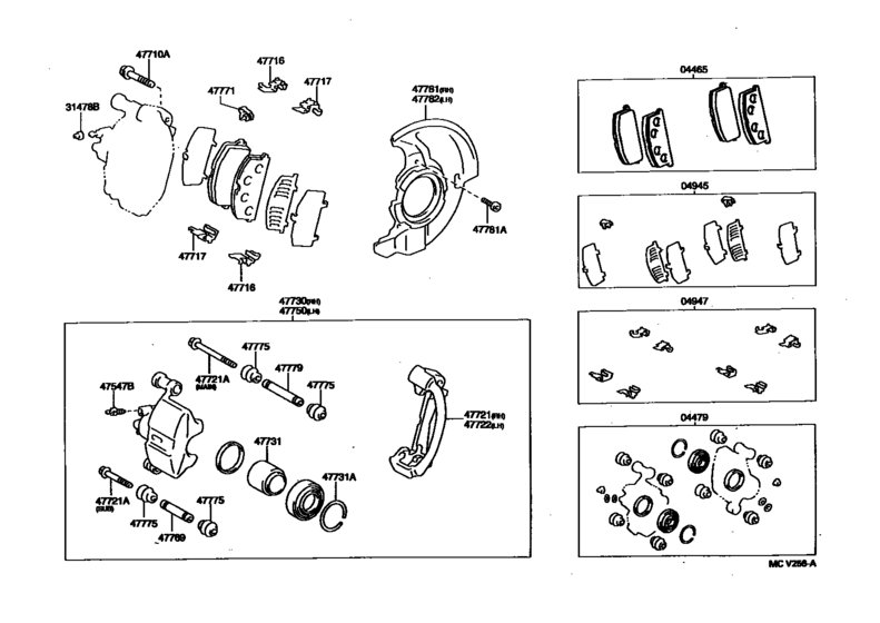 Front Disc Brake Caliper & Dust Cover