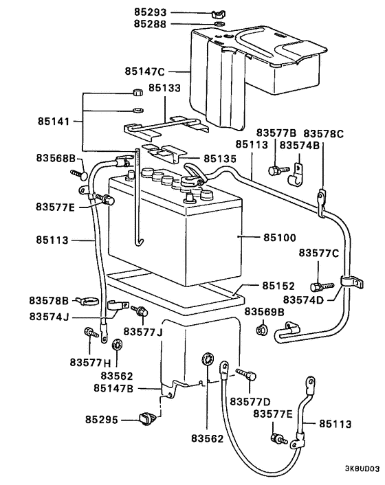 Battery cable & bracket