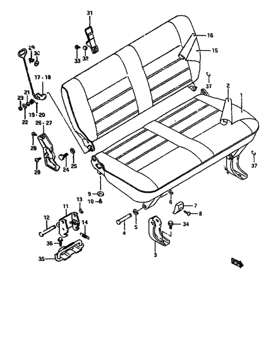 Rear seat