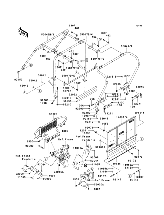 Guards/cab frame(1/2)