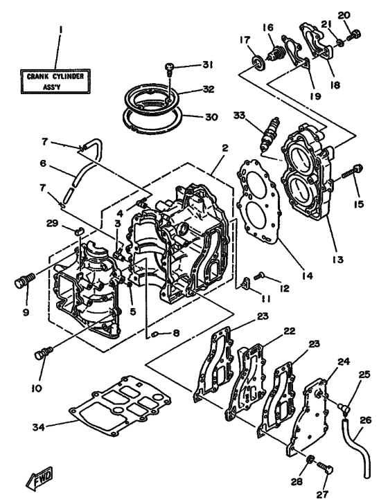 Cylinder & crankcase