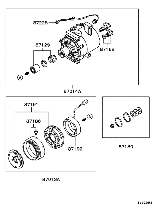 A/c condenser, piping
