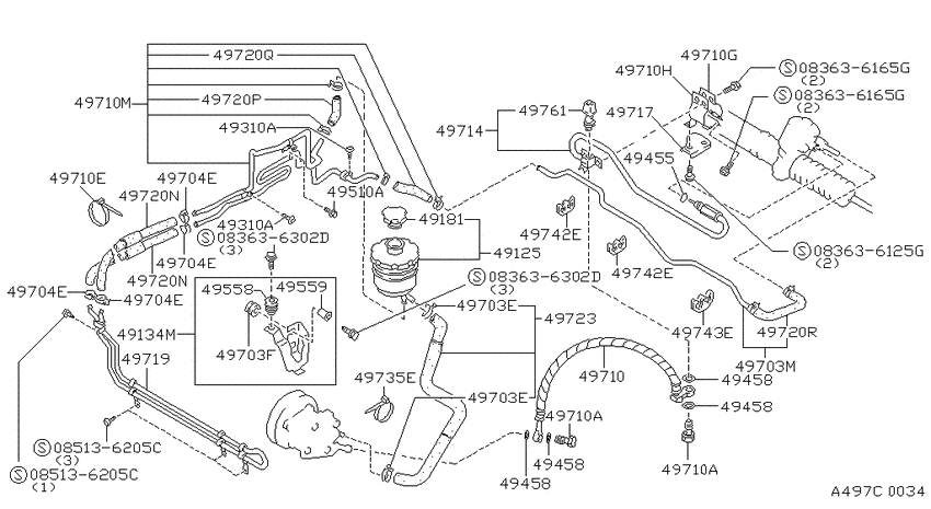 Power steering piping