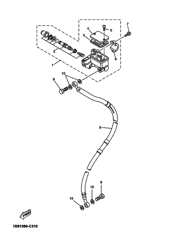 Front master cylinder