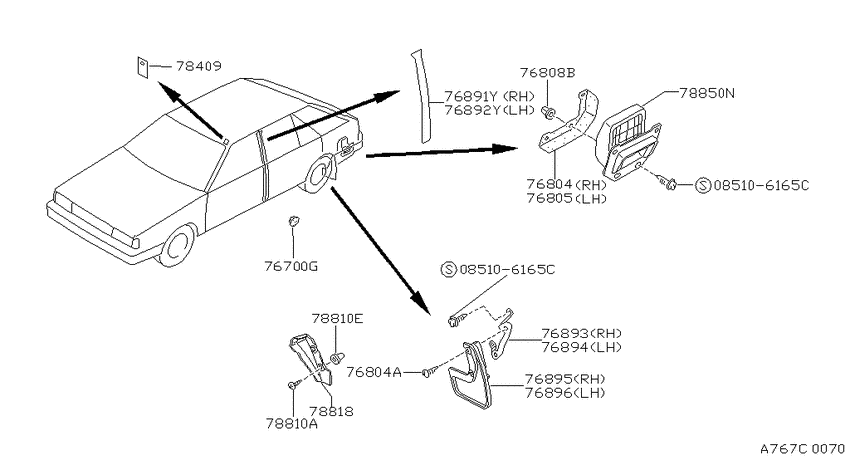Body side fitting