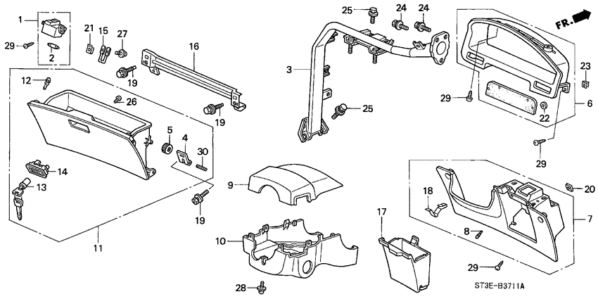 Instrument panel garnish