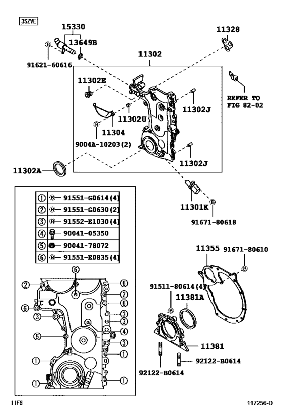 Timing Gear Cover & Rear End Plate
