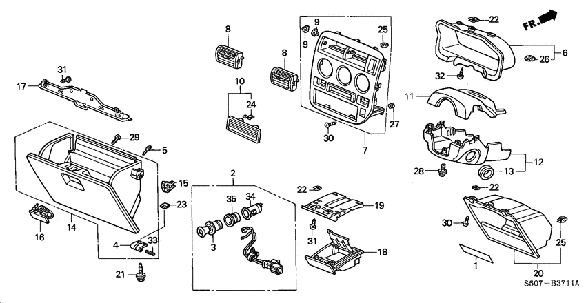 Instrument panel garnish