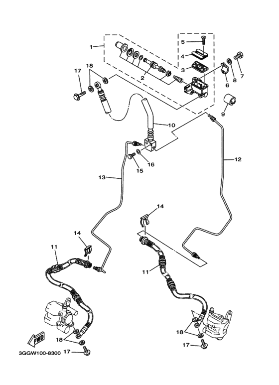 Front master cylinder