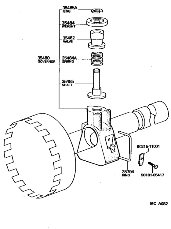 Rear Oil Pump & Governor (Atm)