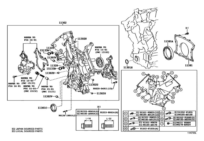 Timing Gear Cover & Rear End Plate