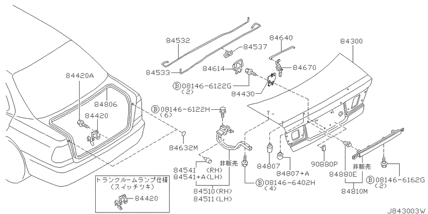 Trunk lid & fitting