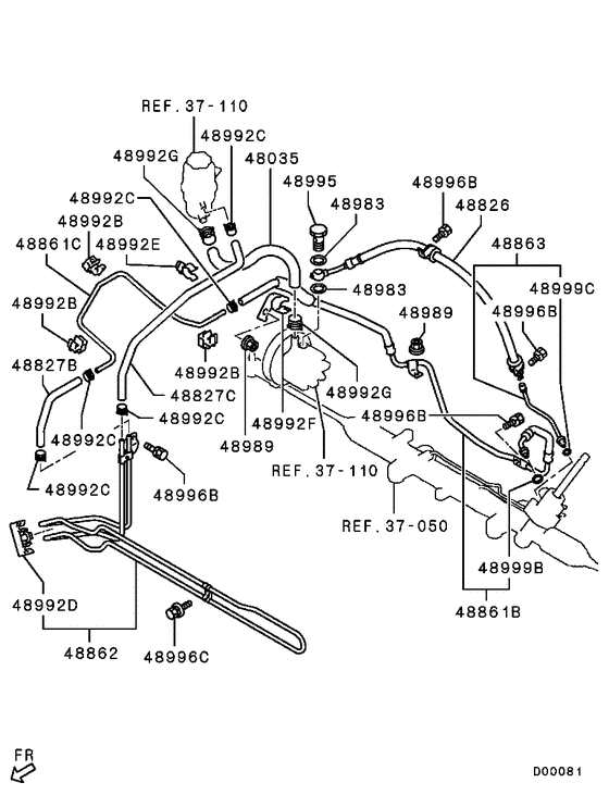 Power steering oil line