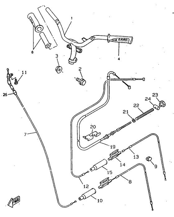 Steering handle & cable
