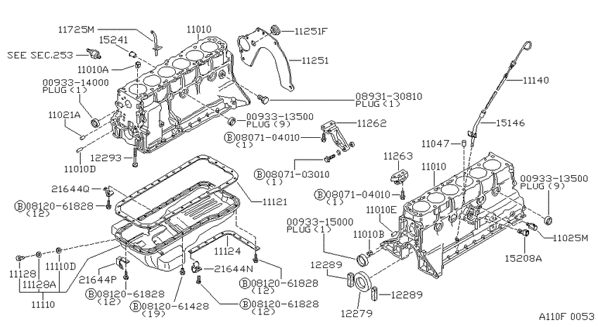 Cylinder block & oil pan
