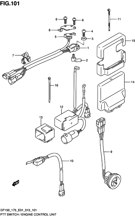 Ptt switch / engine control unit