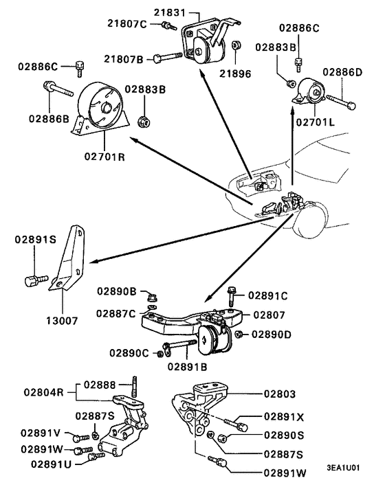 Engine mounting & support