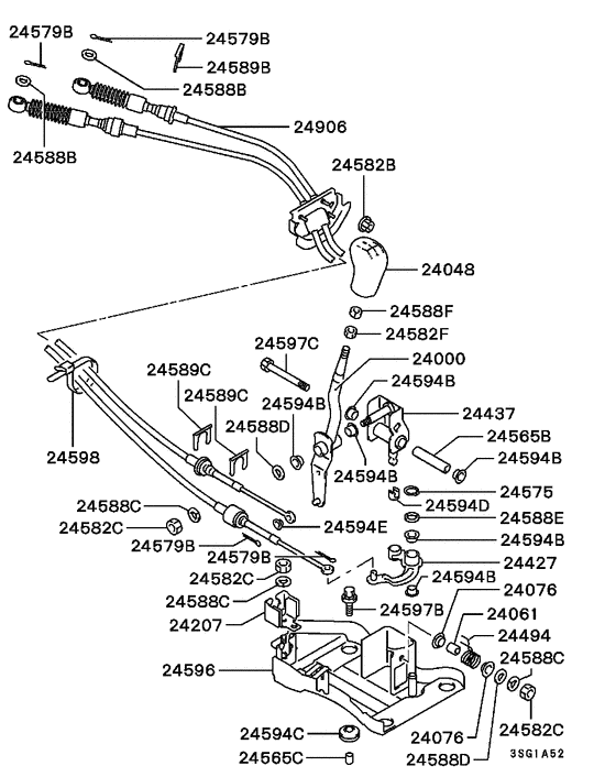M/t floor shift linkage