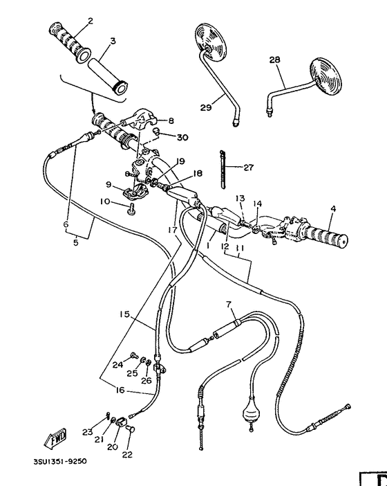 Steering handle & cable