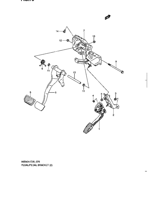 Pedal/pedal bracket