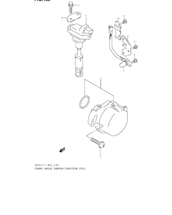 Crank angle sensor and ignition coil