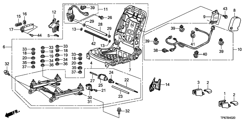 Front seat components