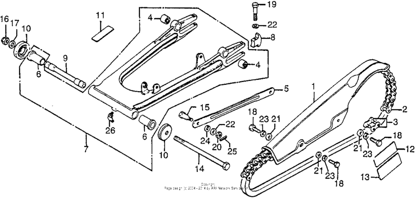 Swingarm + drive chain