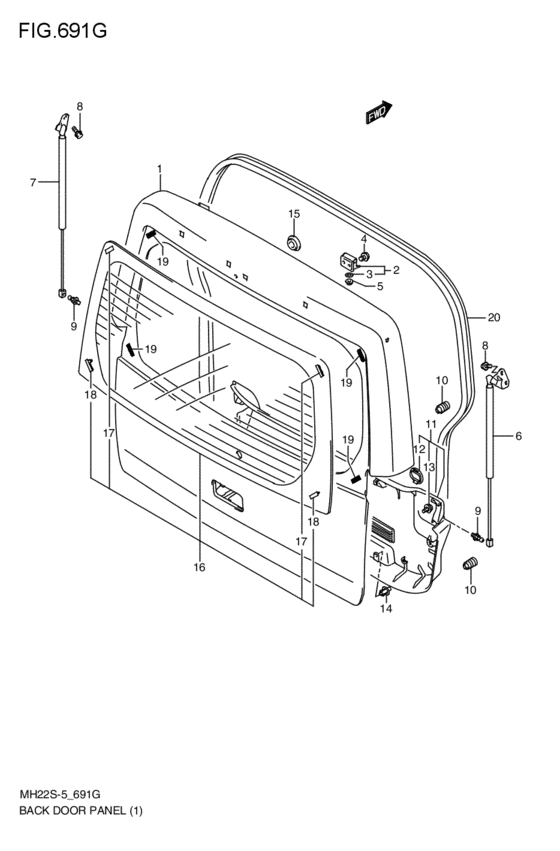 back door panel