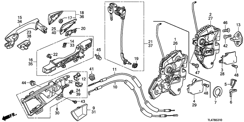 Front door locks/ outer handle