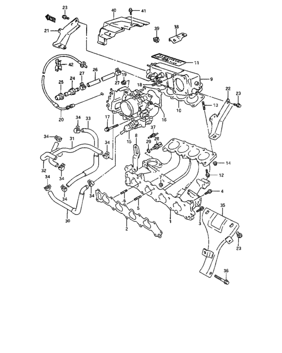 Intake manifold and throttle body