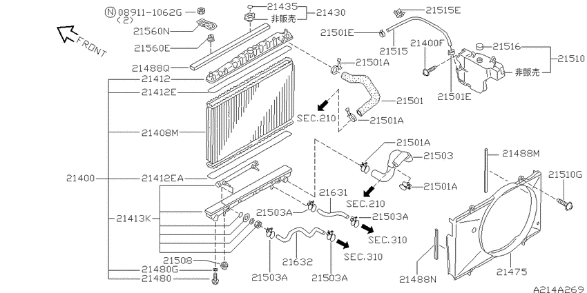 Radiator, shroud & fitting