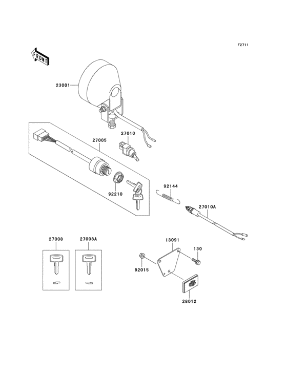 Headlight(s)/ignition switch