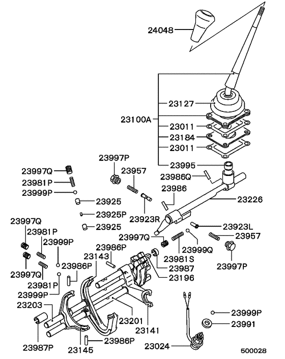 M/t gearshift control