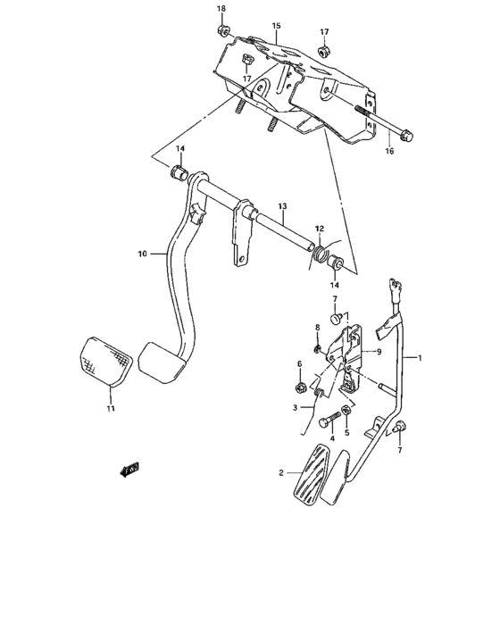Pedal and pedal bracket