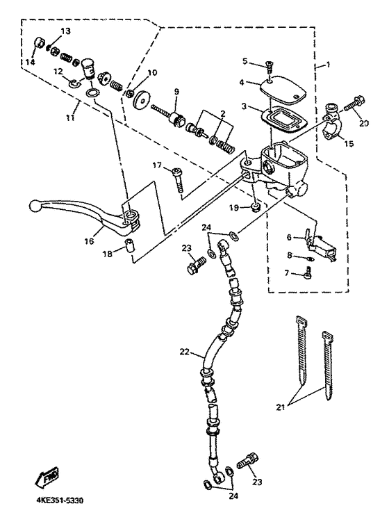 Front master cylinder