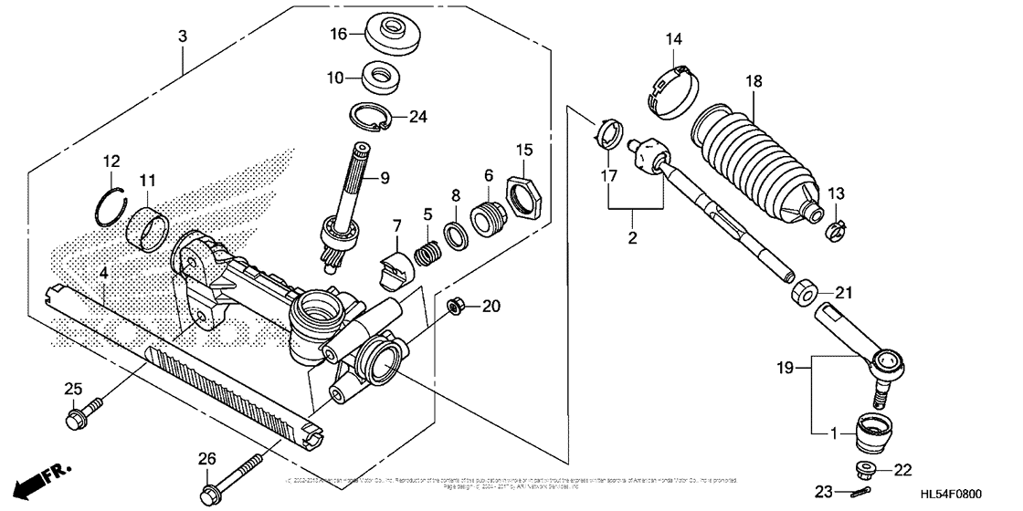 Steering Gear Box + Tie Rod