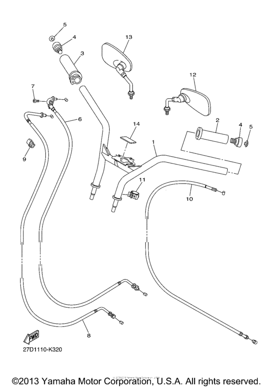 Steering handle & cable