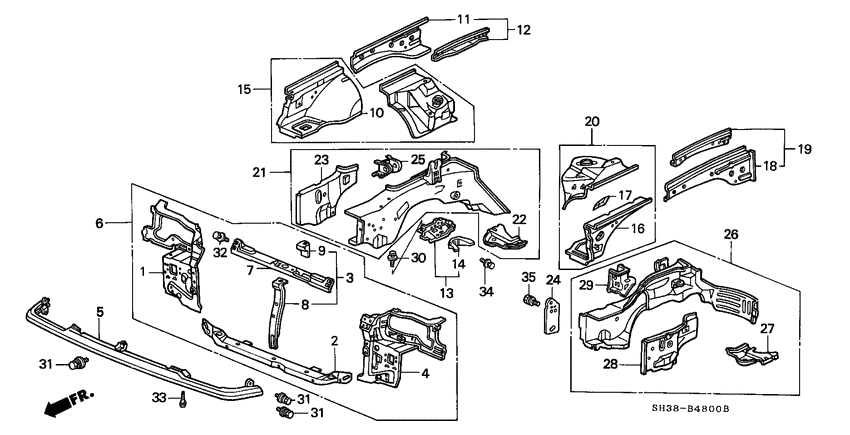 Body structure components