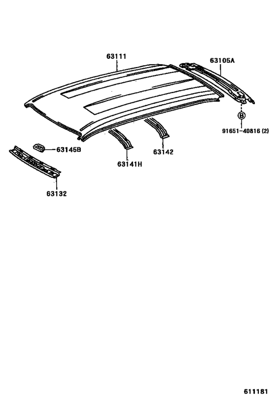 Roof Panel & Back Window Glass