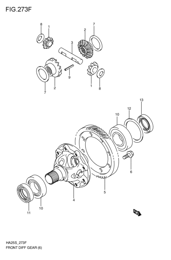 フロントデファレンシャルギヤ