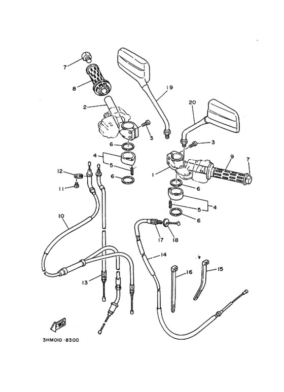 Steering handle & cable