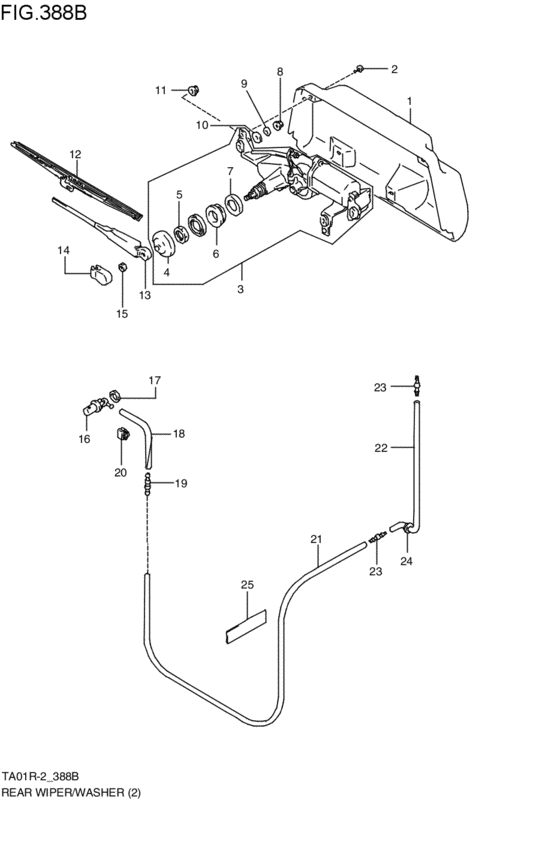 rear wind windshield wiper / washer