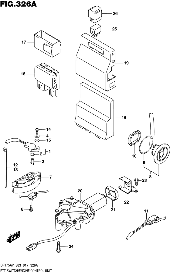 Ptt switch/engine control unit