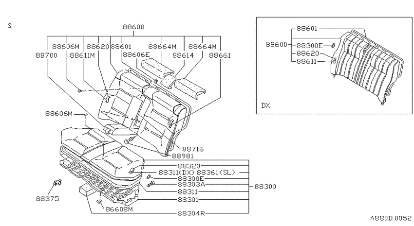 Rear seat