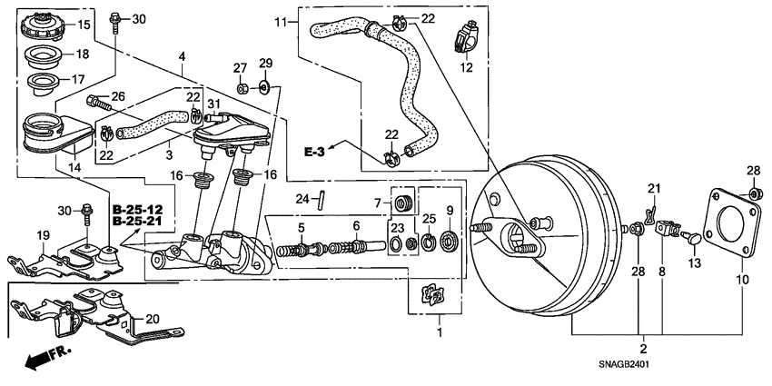 Brake master cylinder/ master power