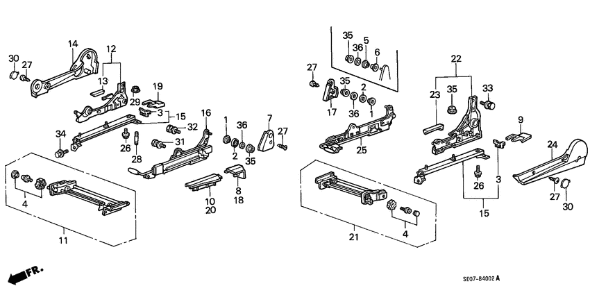 Front seat components